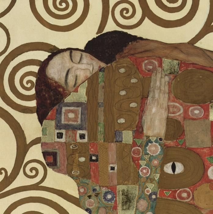 Gustav Klimt The Embrace (detail_ square)